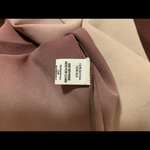 Viviana Uchitel Elena Gradient In Flamingo Dusk Silk | Rayon Blouse NWT - Picture 7 of 7